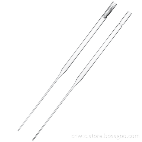 Lab Borosilicate Glass Pipets: 230mm & 150mm Pasteur Pipettes with Cotton Tips